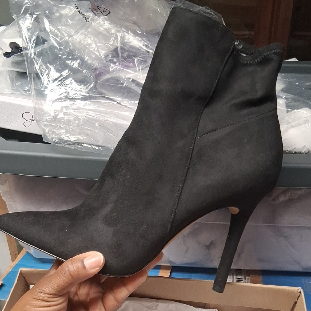 Macy's Elegant Jessica Simpson Black Women's Tall Heeled Ankle Boots